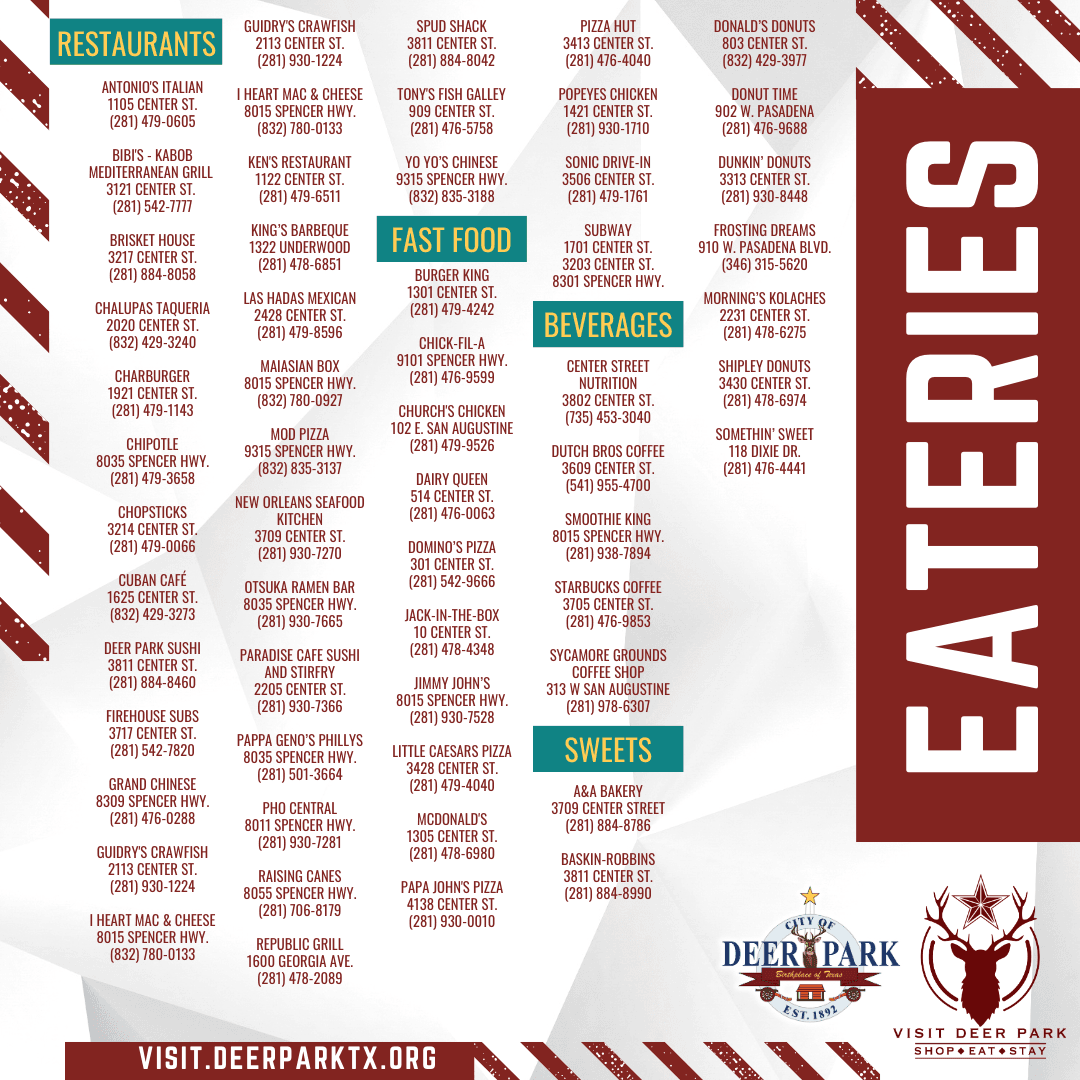 Eats and Treats Deer Park, TX Official site