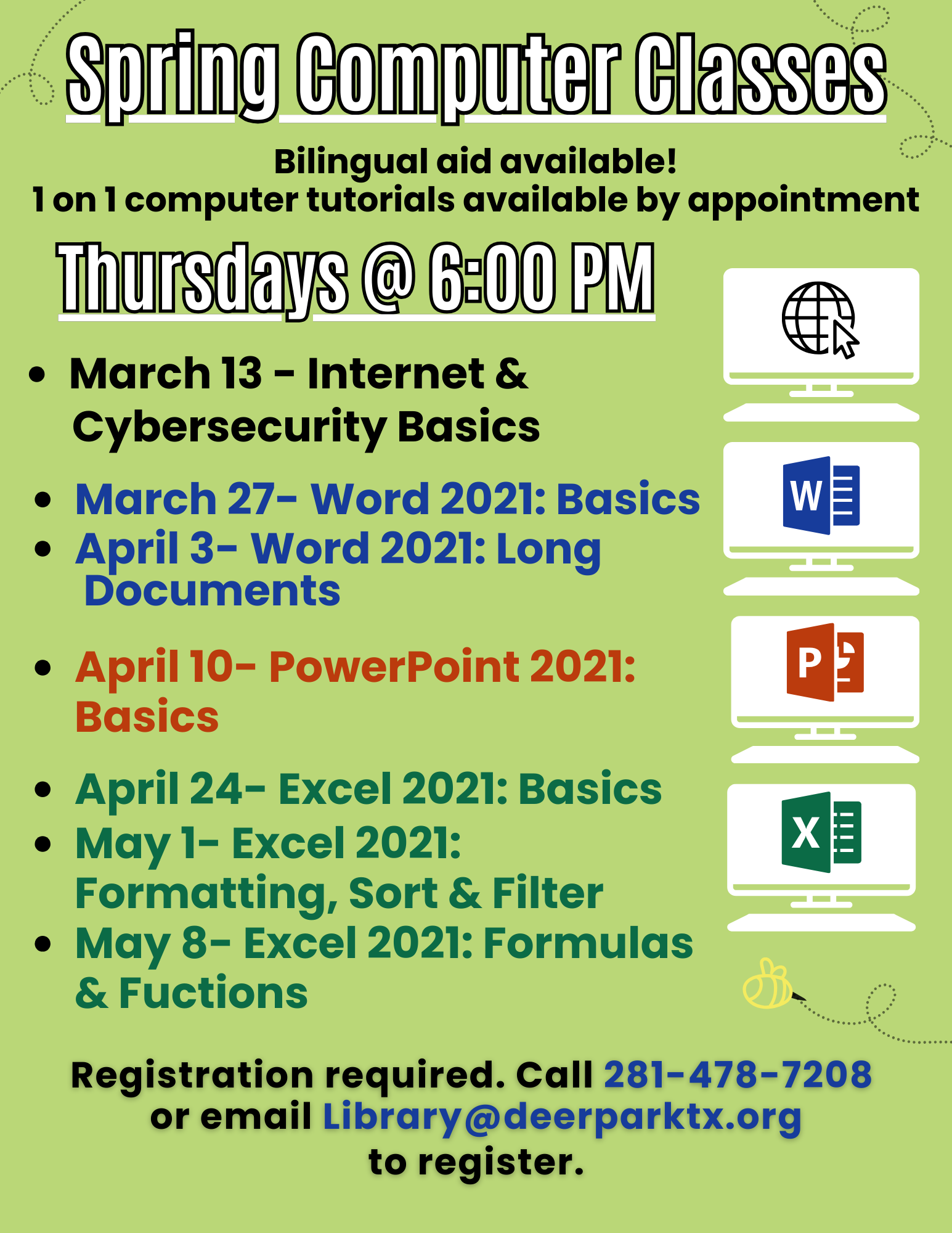 Spring Computer Classes