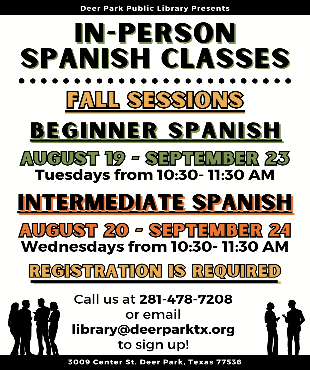 Spanish Classes Fall Session
