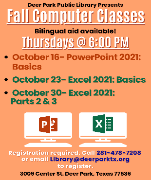Fall Computer Classes 2025