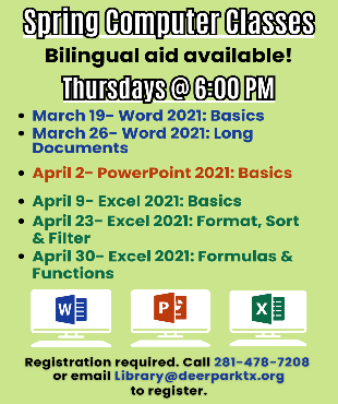 Spring Computer Classes 2026