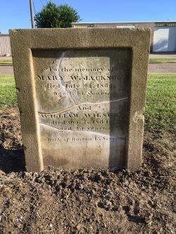 Headstone After Cleaning Before Moving to Dow Park